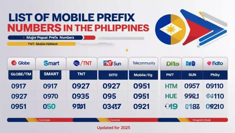 List of Mobile Prefix Numbers in Philippines